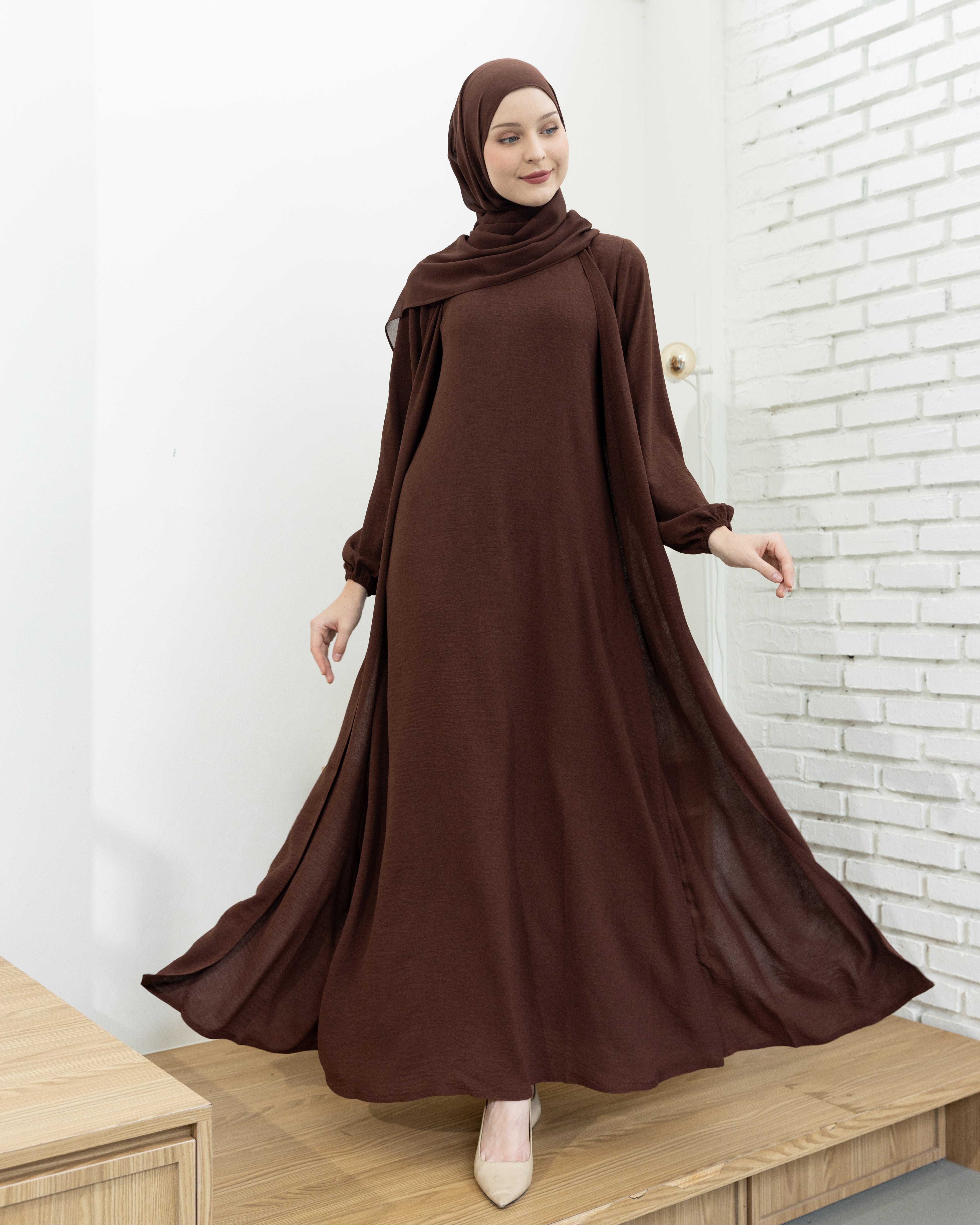 brown modest dresses Brown Oak Dress main image 1