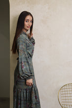 Load image into Gallery viewer, Shaima Silk Floral Printed Modest Dress
