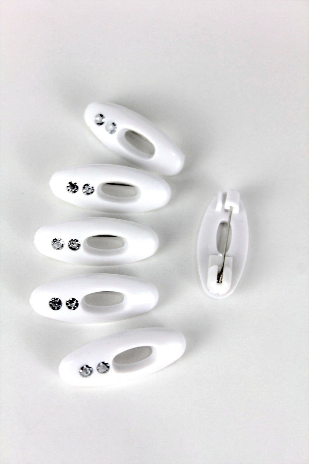 Off-White Diamante Safety Pins