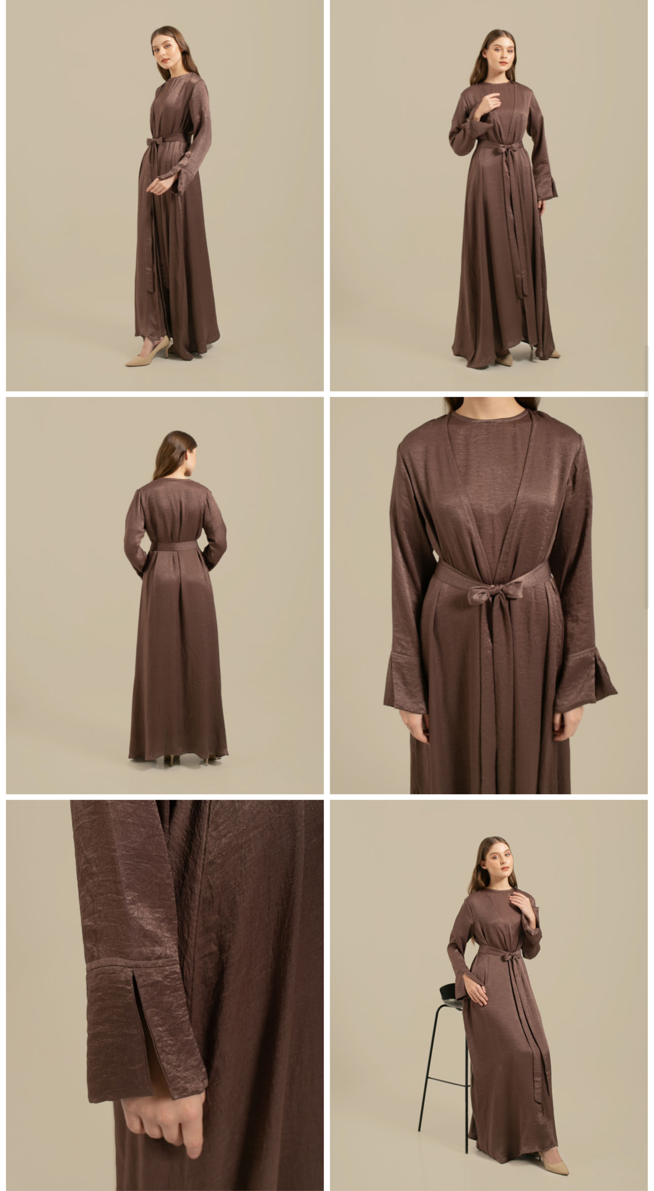 NAURA Velvet Glam Abaya Set