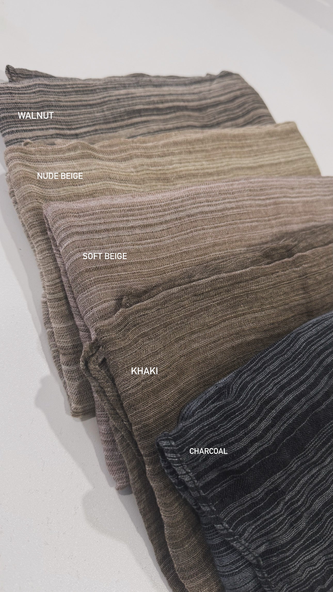 Vintage Washed Rayon Hijab (Striped)