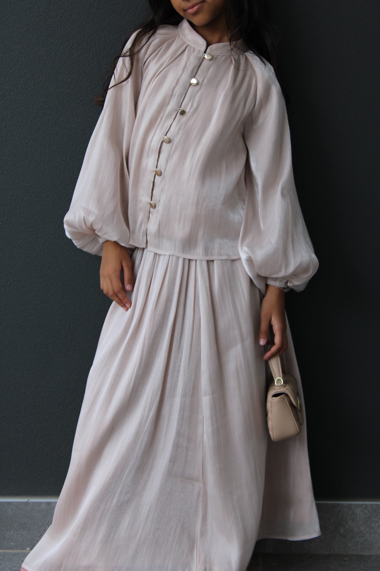 Elanoor Girls Blouse and Shimmer Skirt Set