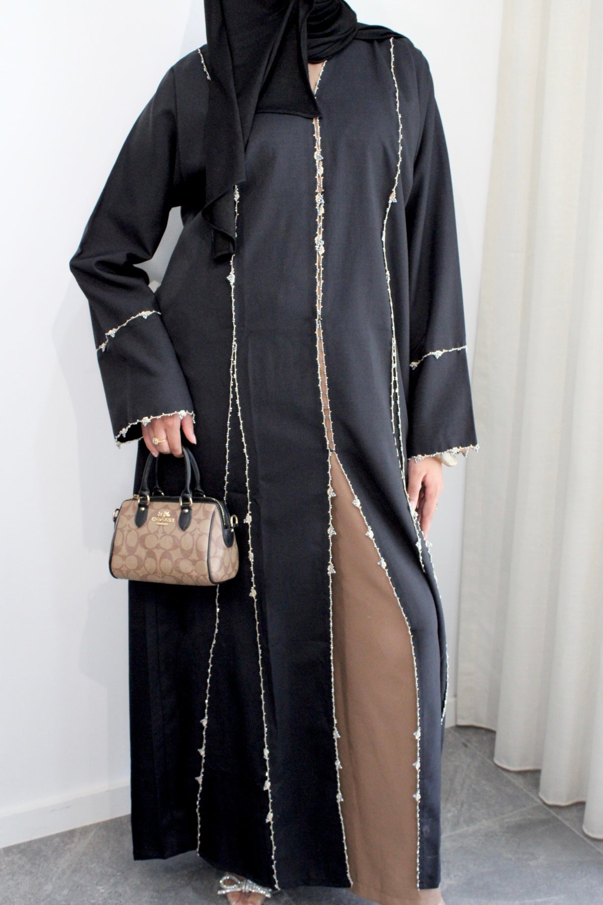 Dania Luxe Linen Outer Abaya