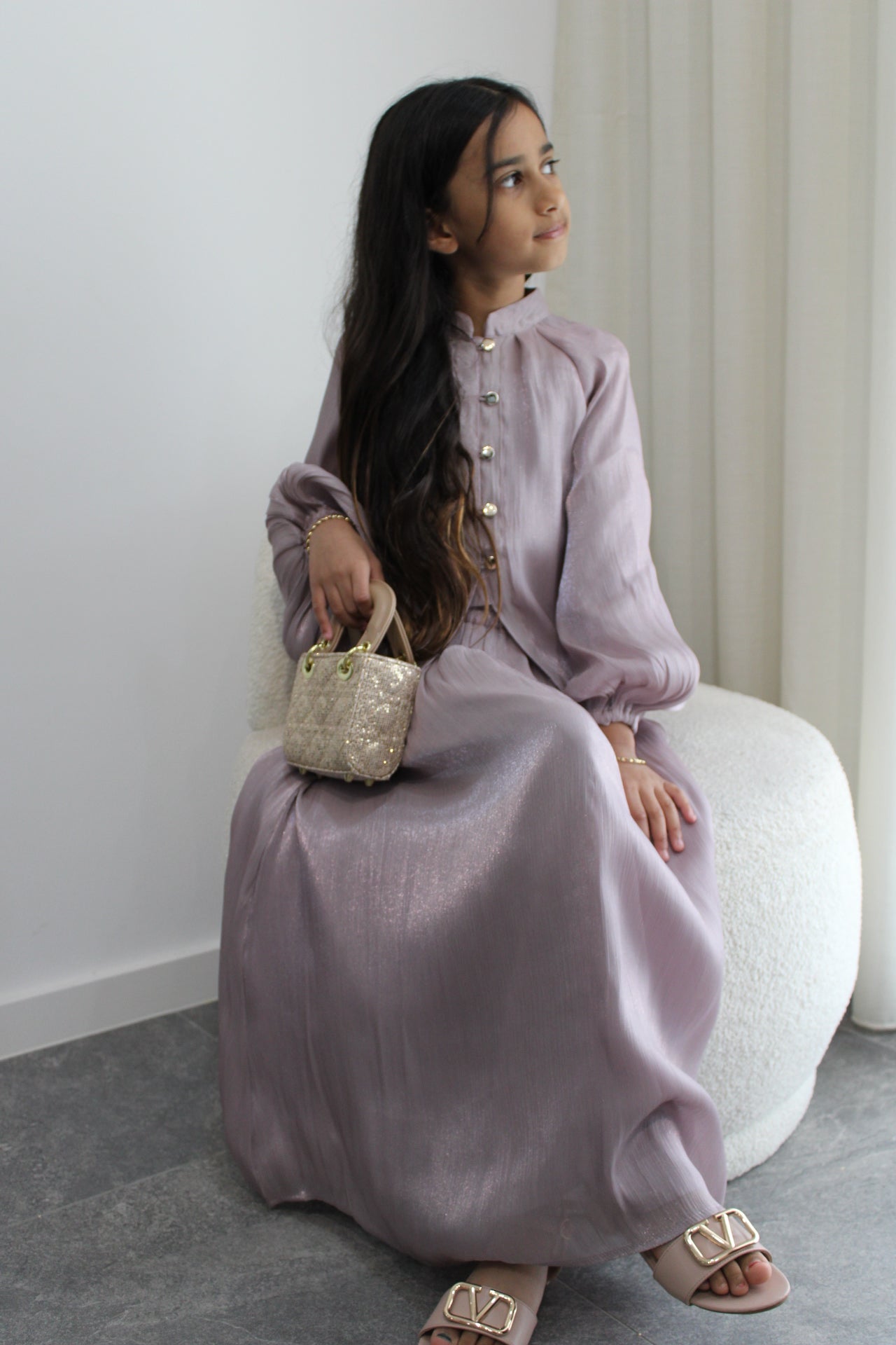 Elanoor Girls Blouse and Shimmer Skirt Set