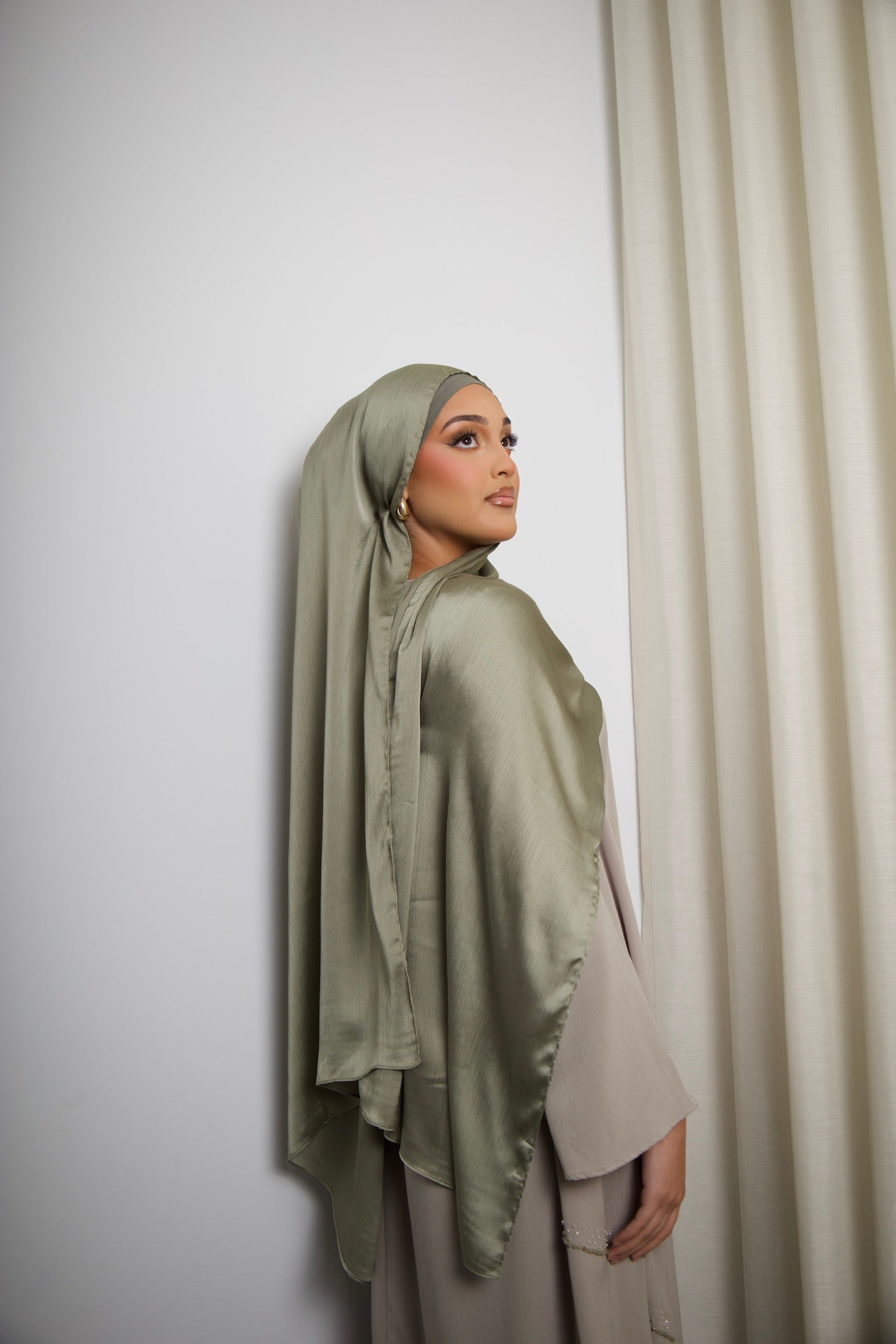 Metallic Satin Crepe Hijab