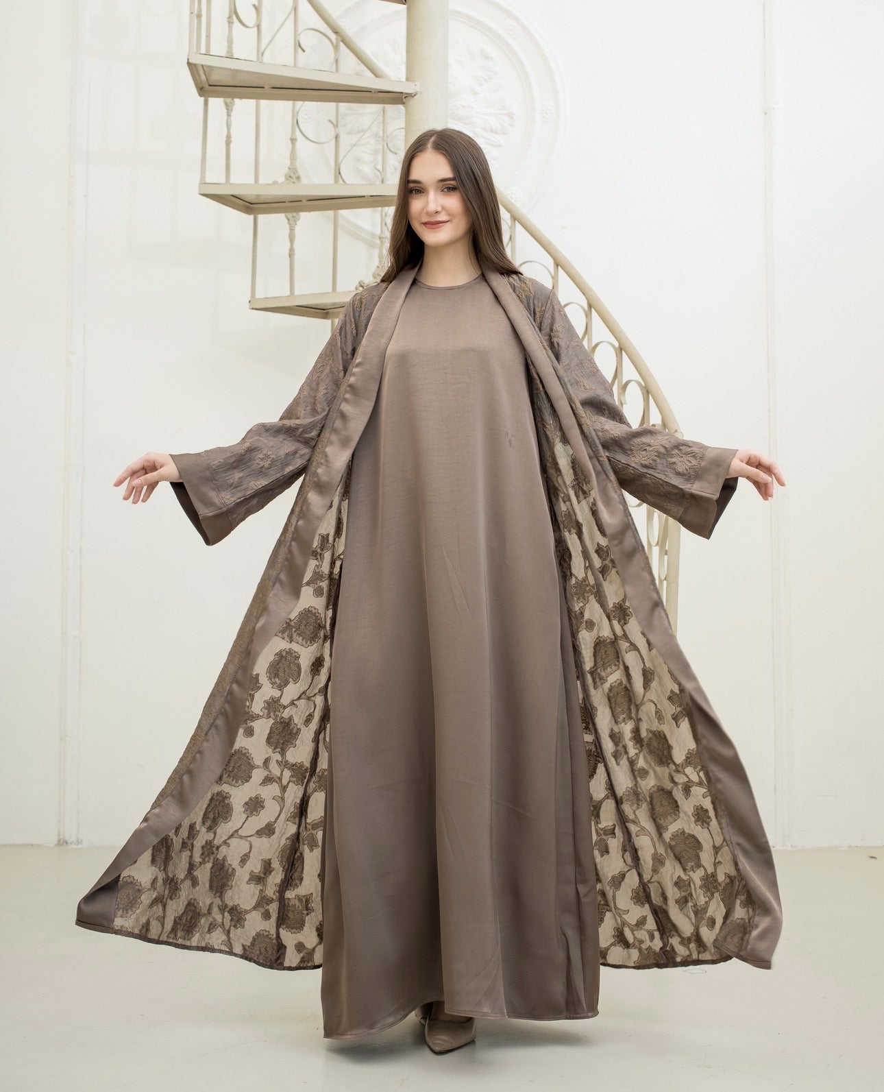 Shakila Opulence Embroidery Abaya Set