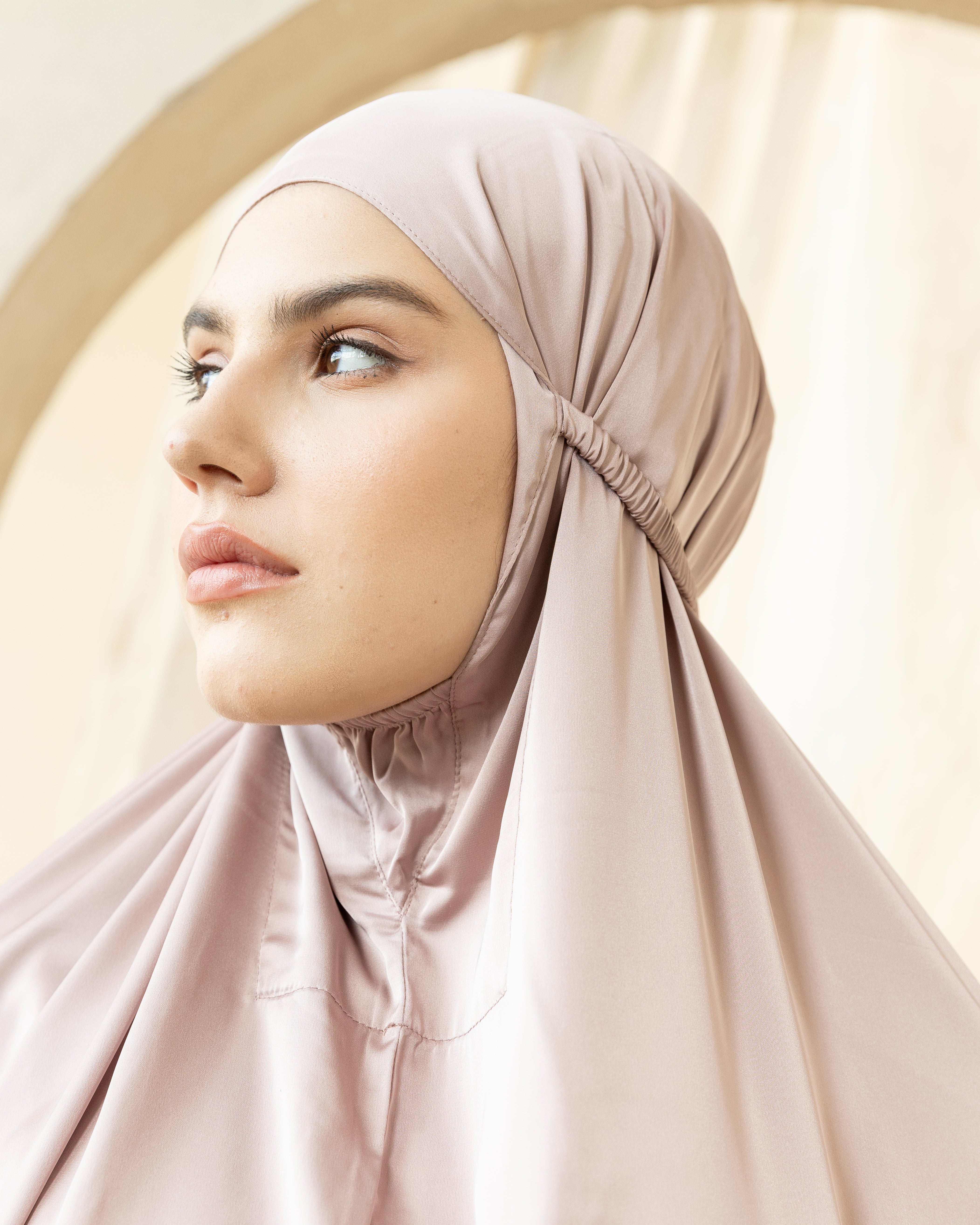 Luxury Silk Prayer Set Clothes in Dusty Pink