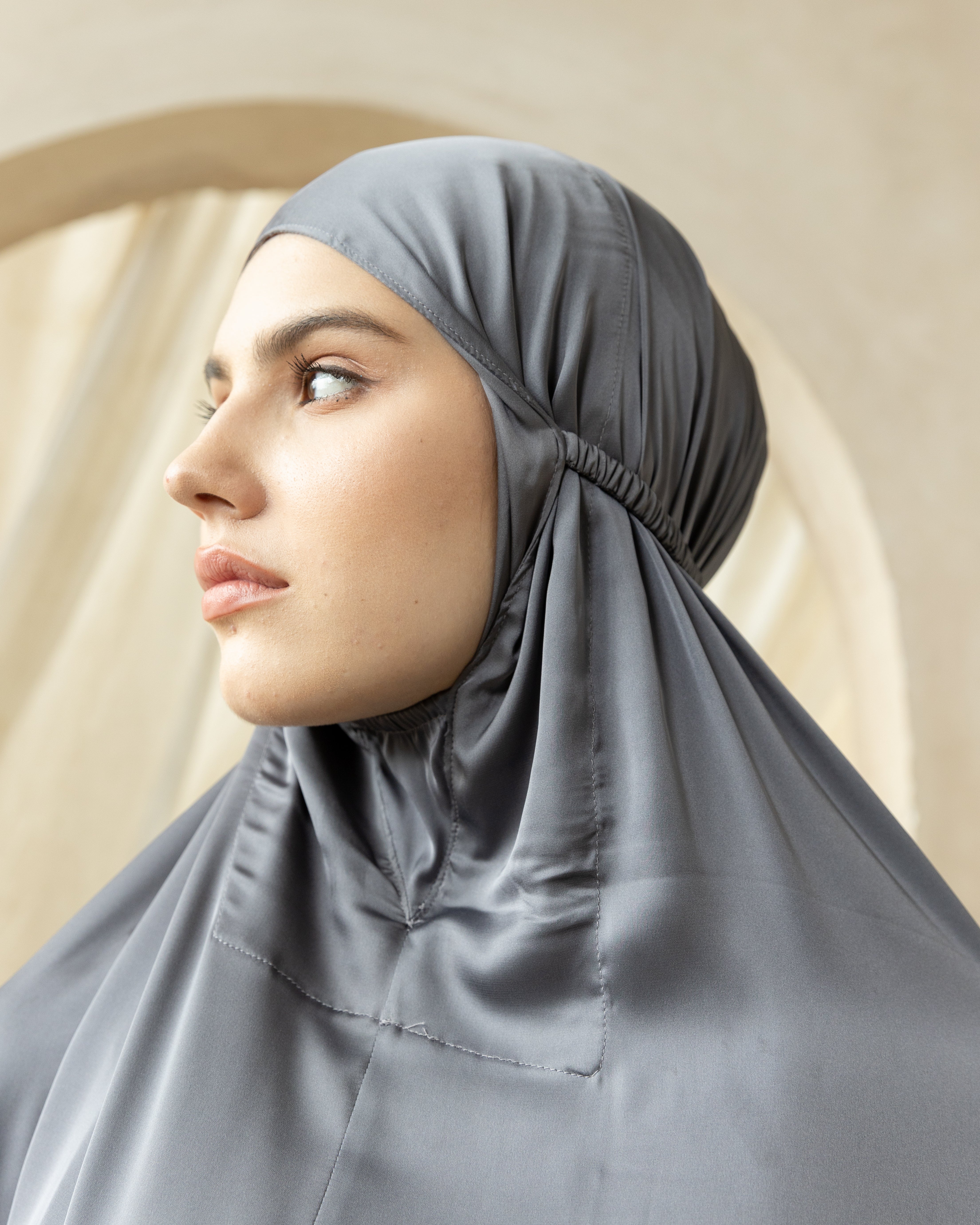 Luxury Silk Prayer Set Clothes in Space Grey