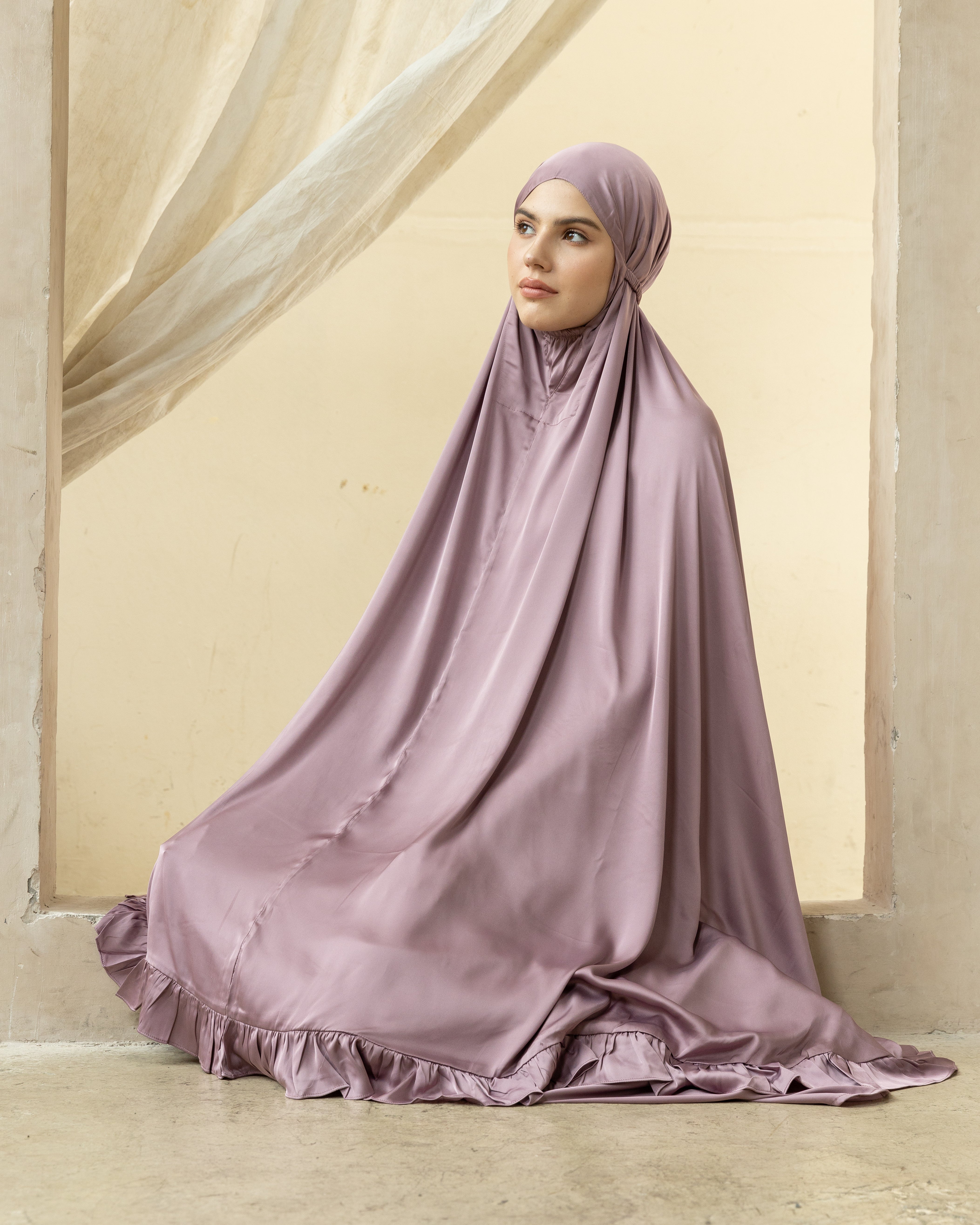 Luxury Silk Prayer Set Clothes in Soft Purple