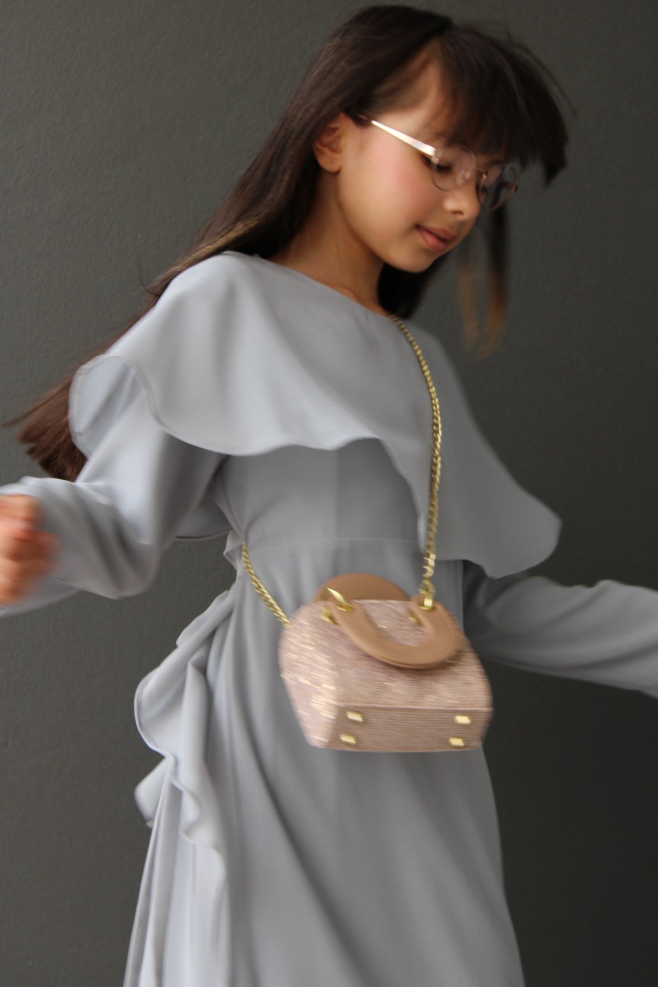 Anneliese Modest Girls Chiffon Dress set