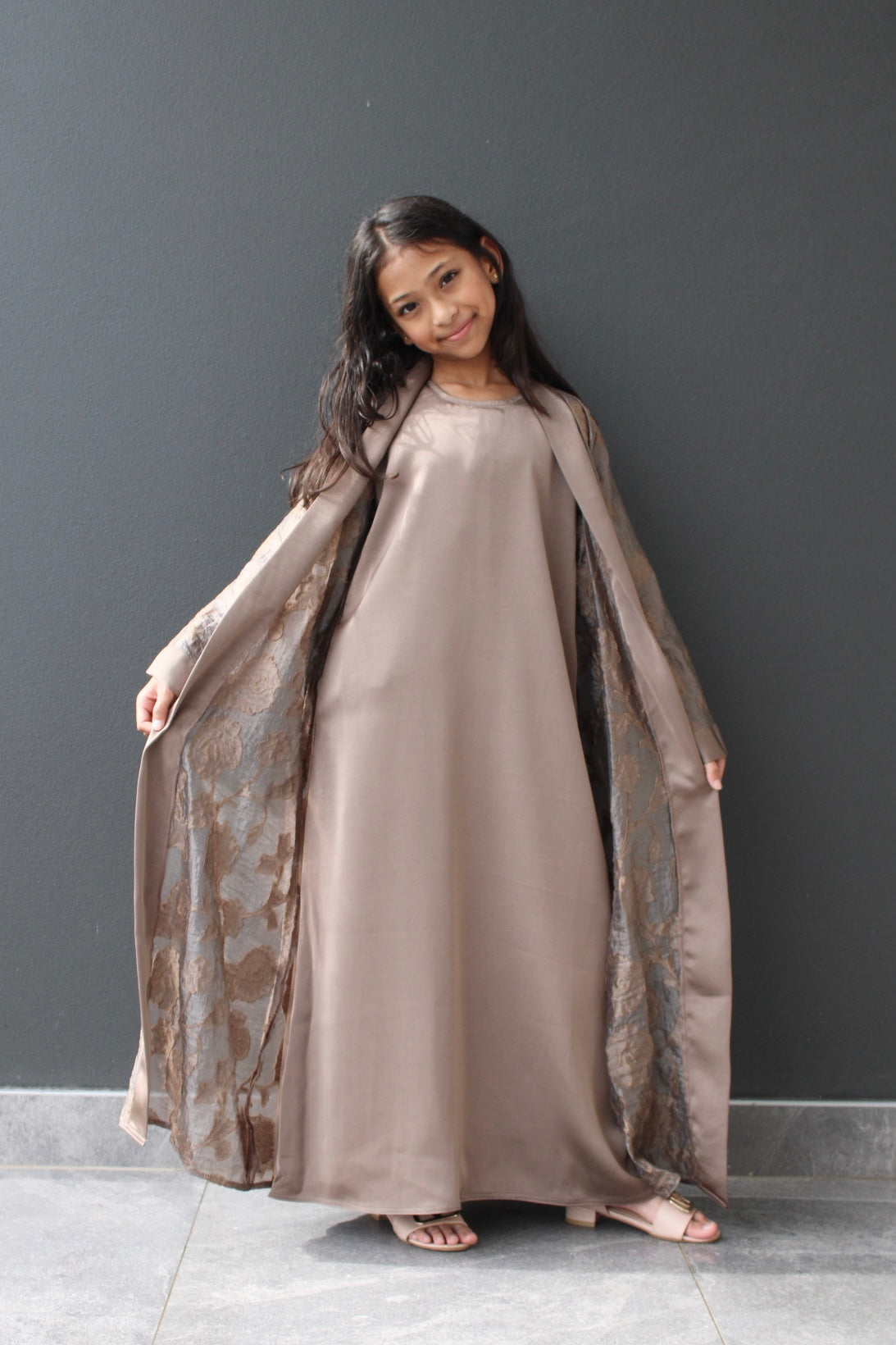 Shakila Opulence Embroidery Girls Abaya Set