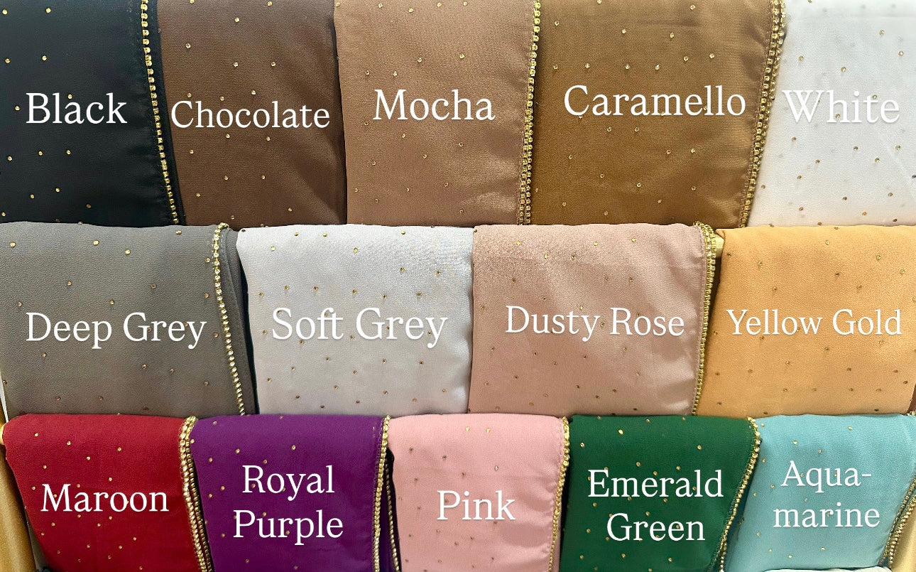 Diamanté Chiffon Premium Hijab