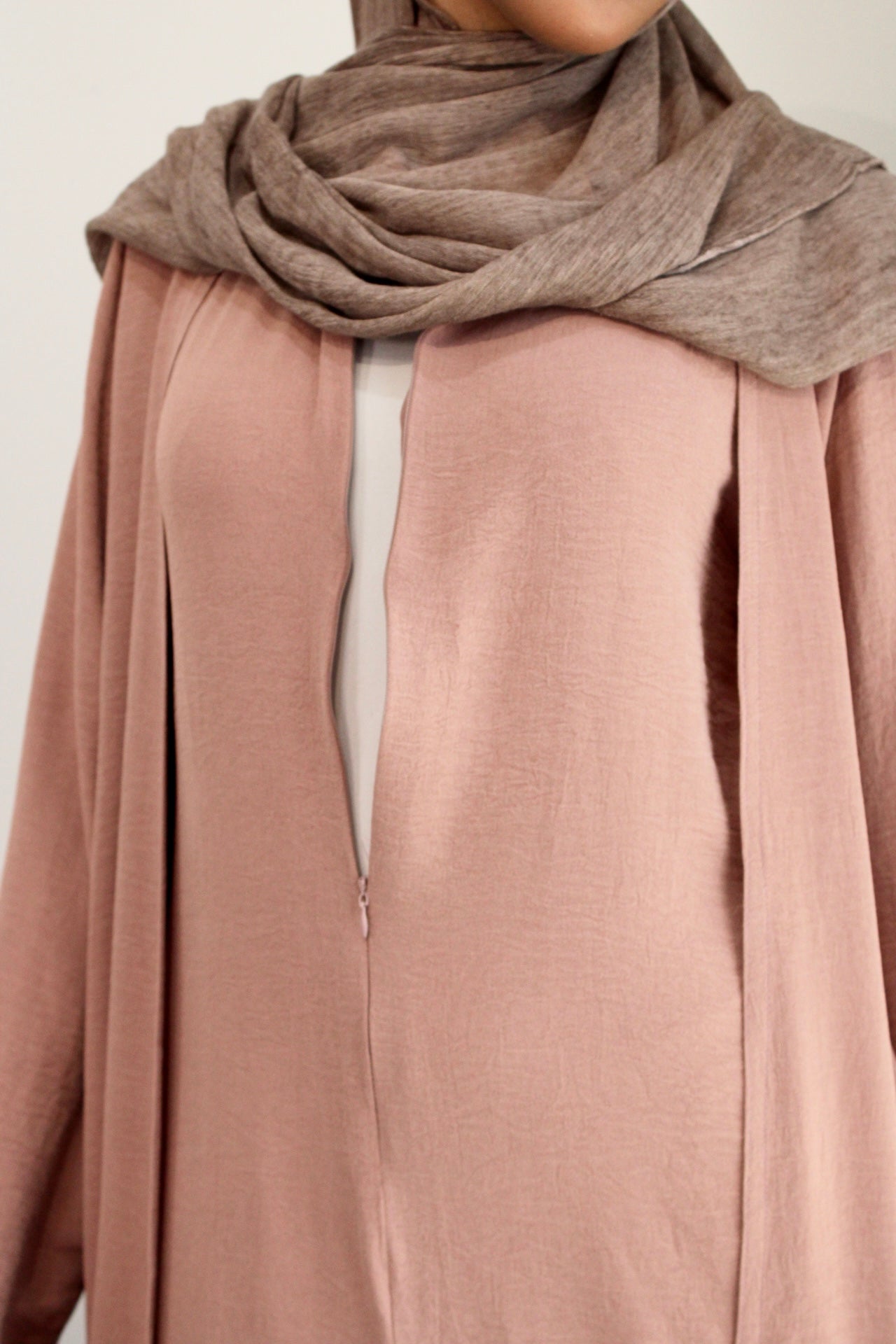 Alia Classic Dress (Front Zip) Soft Pink