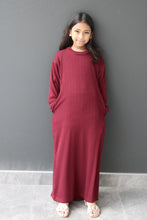 Load image into Gallery viewer, Sofia Staple Ribbed Maxi Girls Dress

