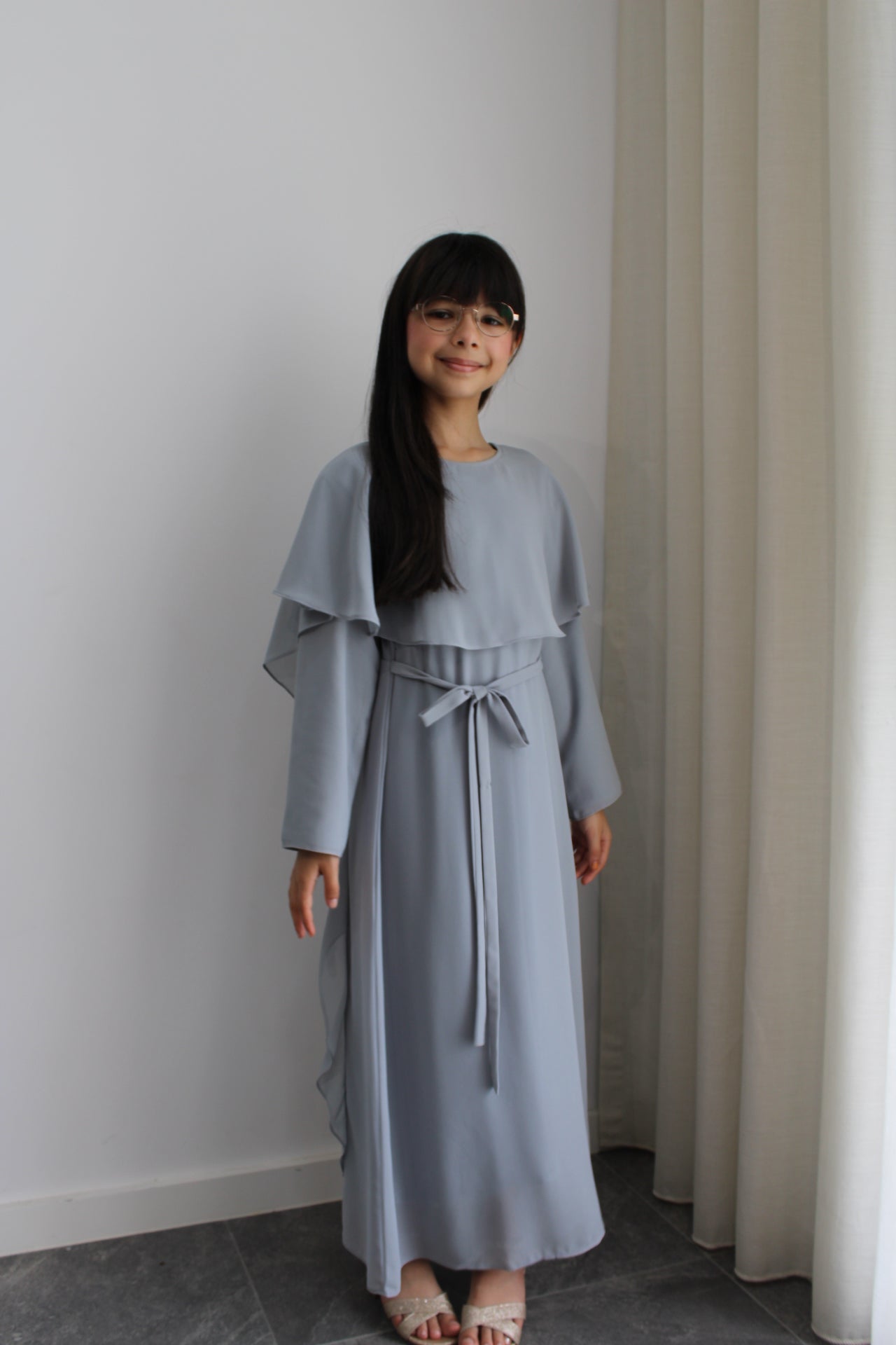 Anneliese Modest Girls Chiffon Dress set