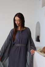 Load image into Gallery viewer, Mystic Grey Shimmer Abaya Set
