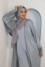 Load image into Gallery viewer, Dusty Blue Dubai Abaya Set
