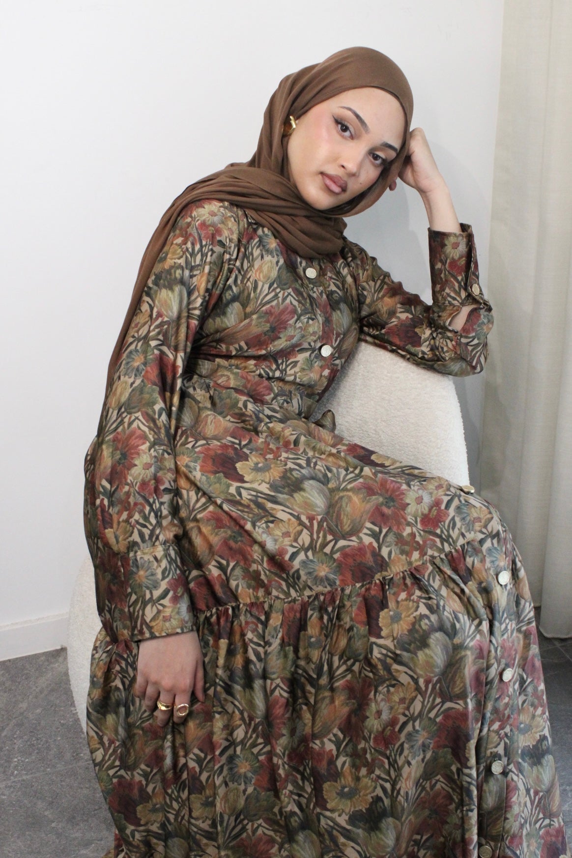 Blooming Batique Silk Maxi Dress (Limited Edition)