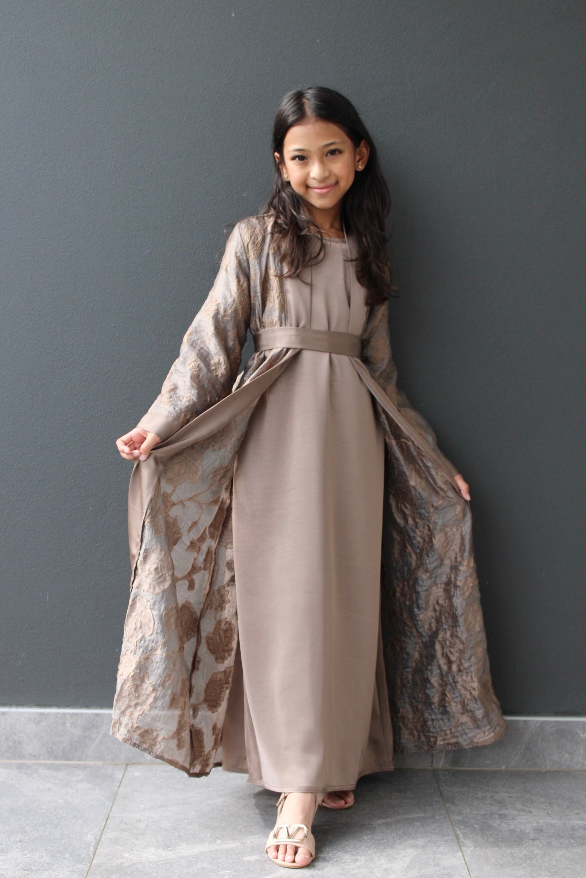 Shakila Opulence Embroidery Girls Abaya Set