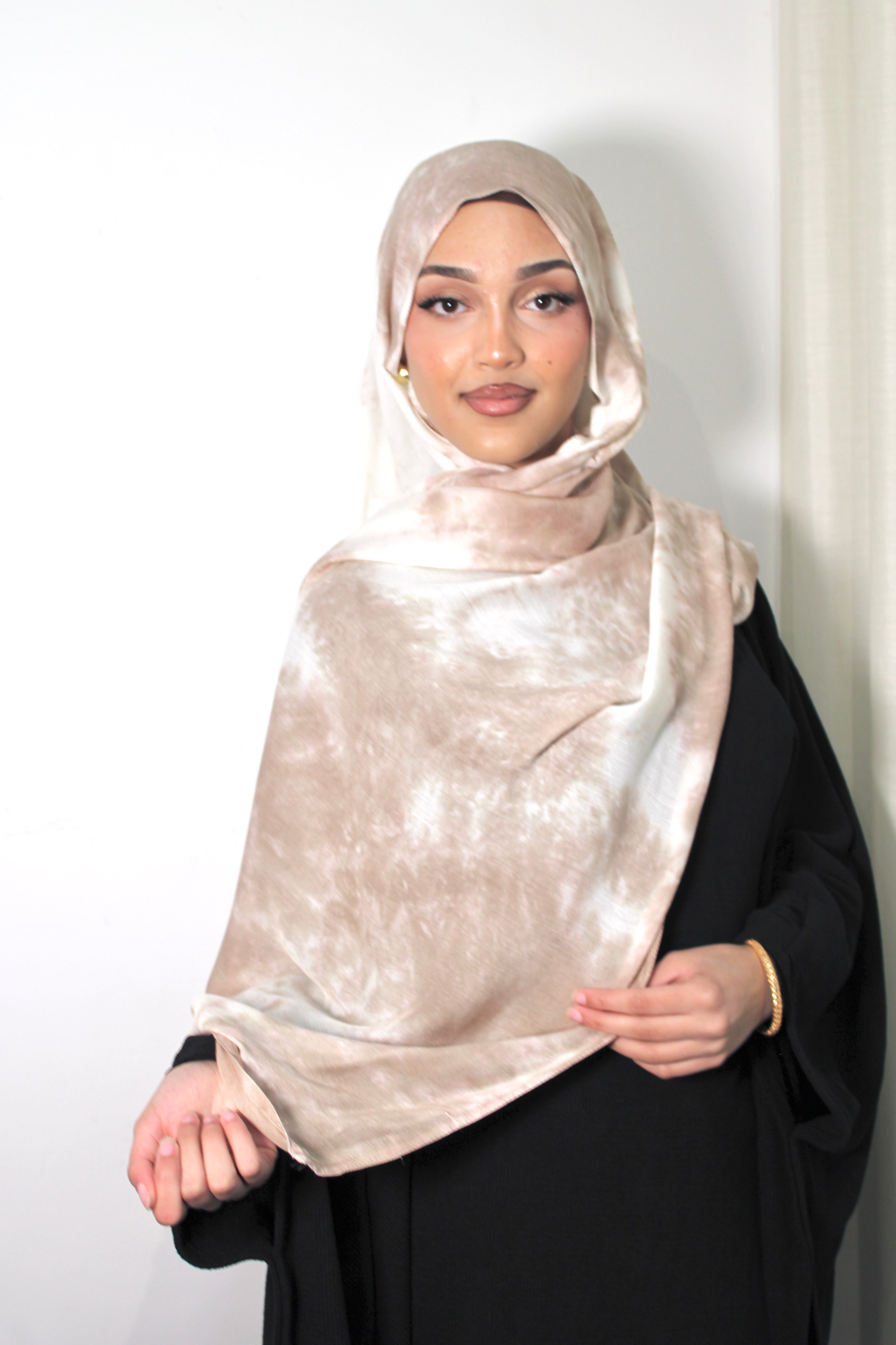 Modal Double-Stitched Tie Dye Printed Hijab