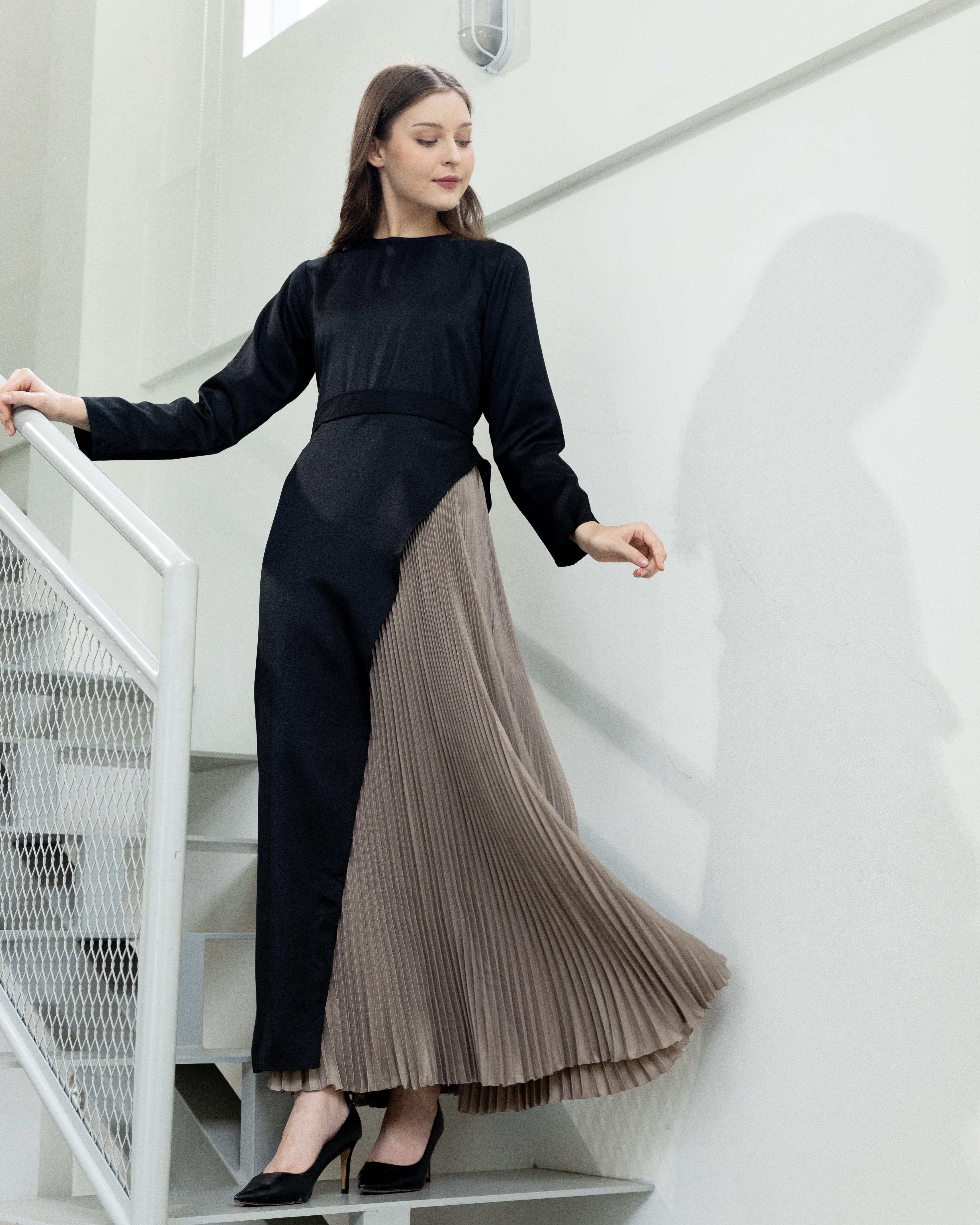 Malika Maxi Pleated Dress