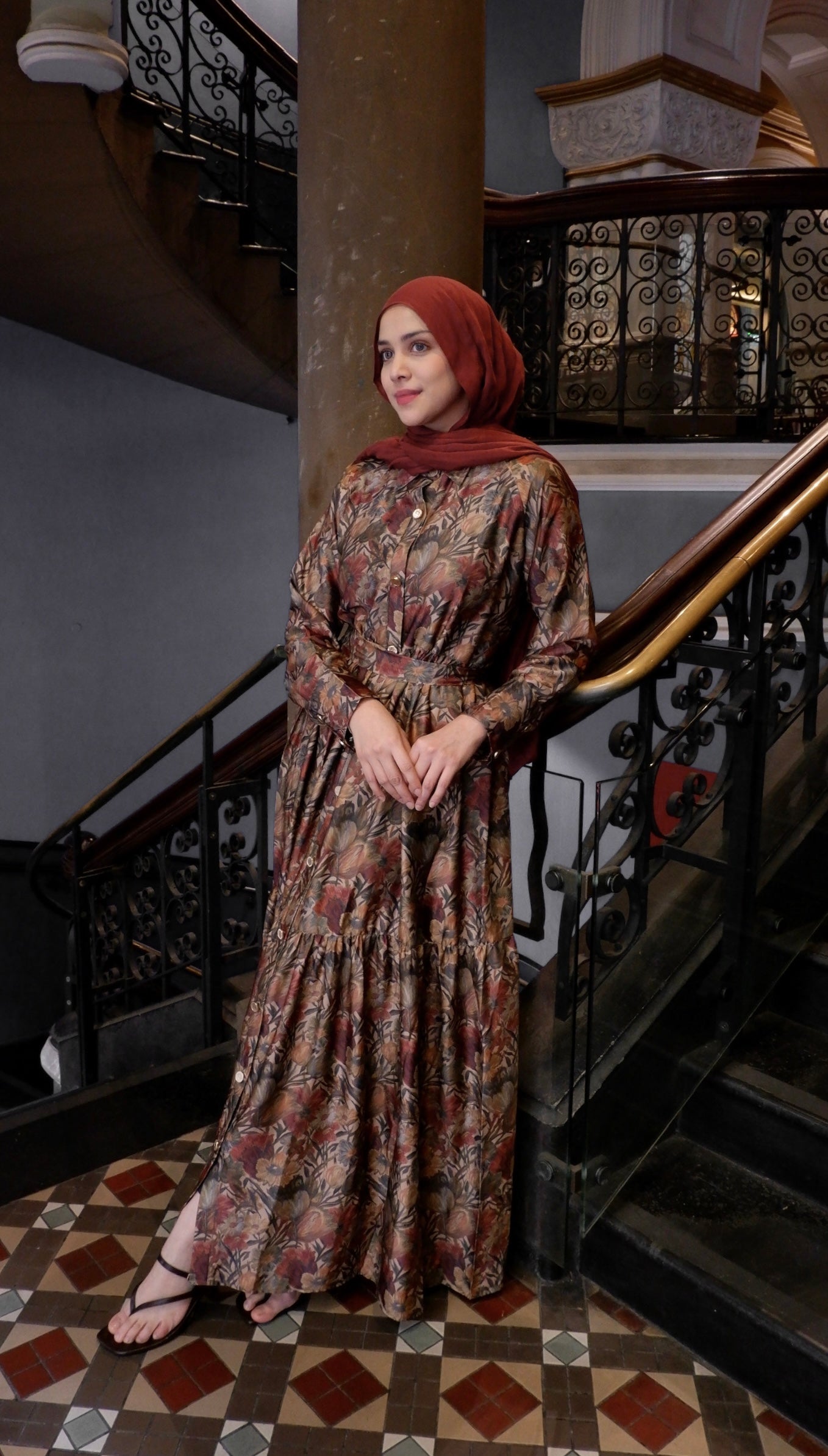 Blooming Batique Silk Maxi Dress (Limited Edition)