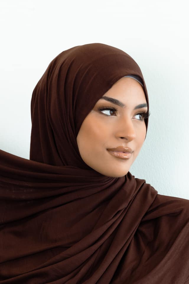 cocoa brown jersey hijab
