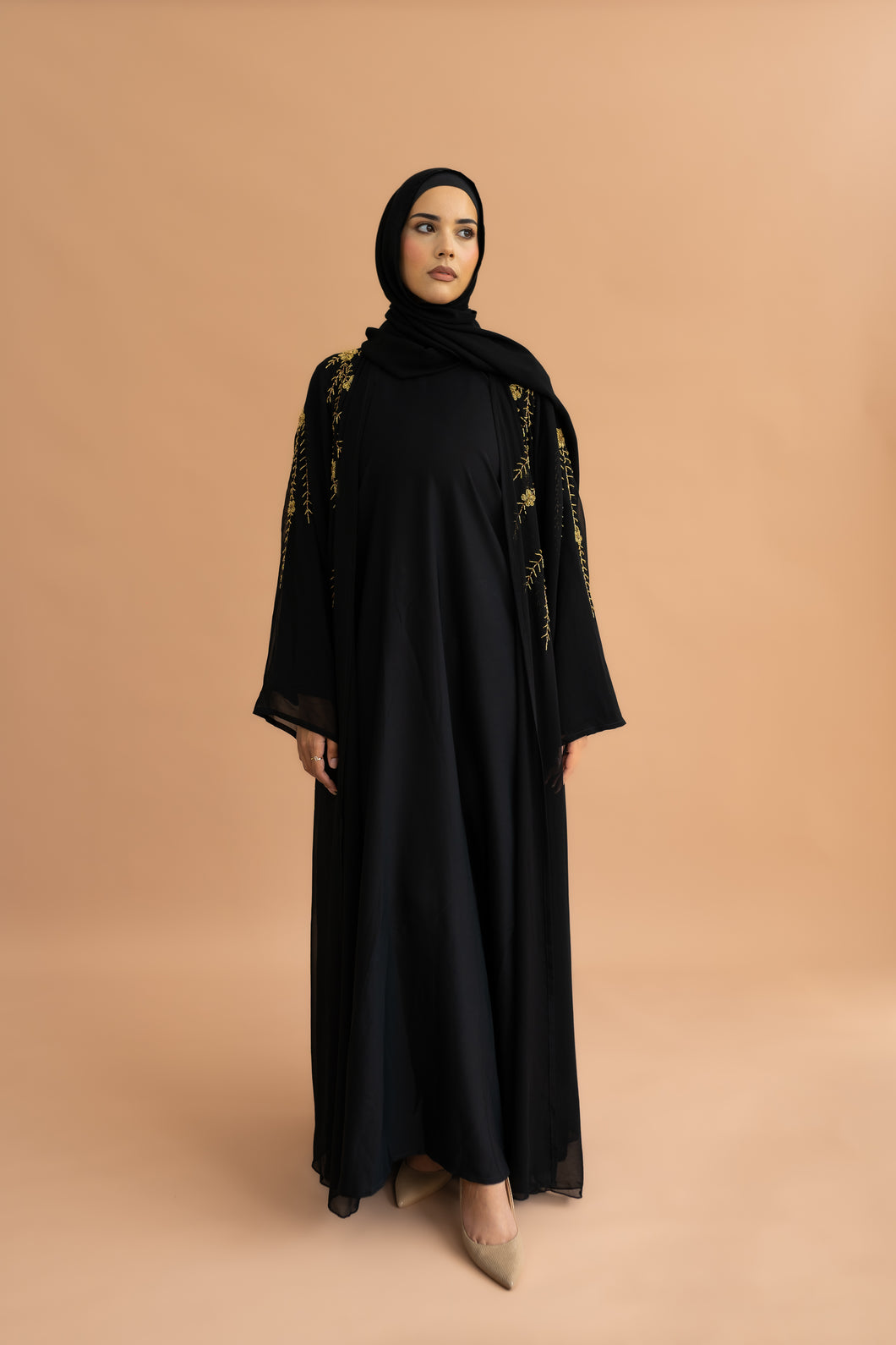 Amira Gold Glam Abaya