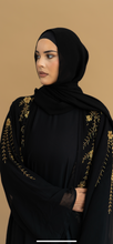 Load image into Gallery viewer, Amira Gold Glam Abaya
