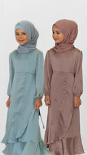 Load image into Gallery viewer, Soraya Shimmer Modest Girls Dress set
